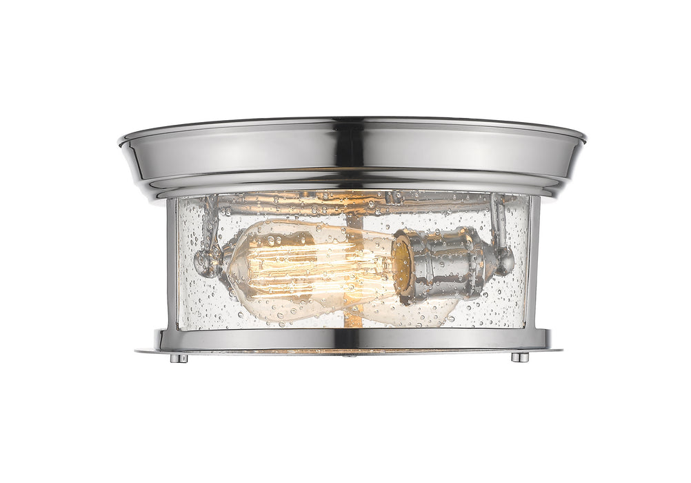 Z-Lite 727F10-CH Two Light Flush Mount, Chrome
