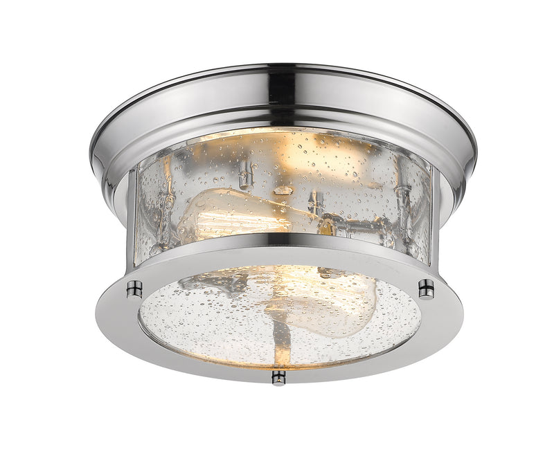 Z-Lite 727F10-CH Two Light Flush Mount, Chrome