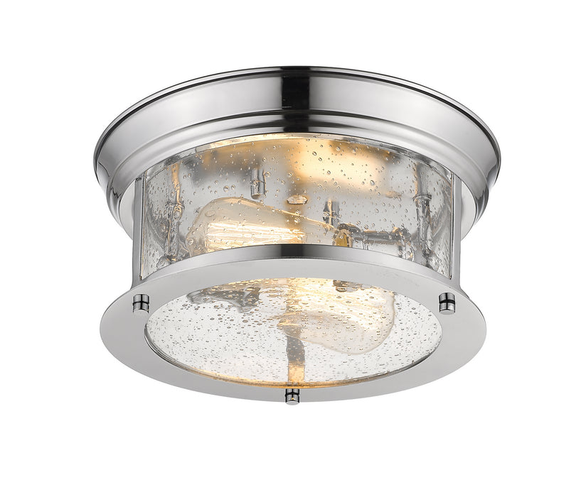 Z-Lite 727F10-CH Two Light Flush Mount, Chrome