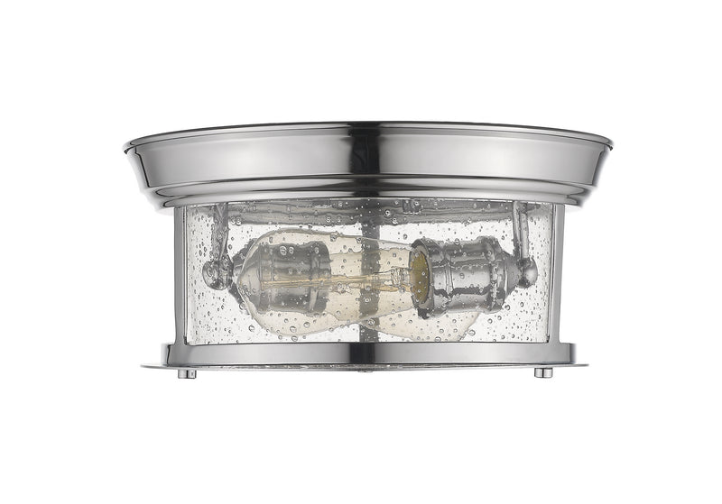 Z-Lite 727F10-CH Two Light Flush Mount, Chrome