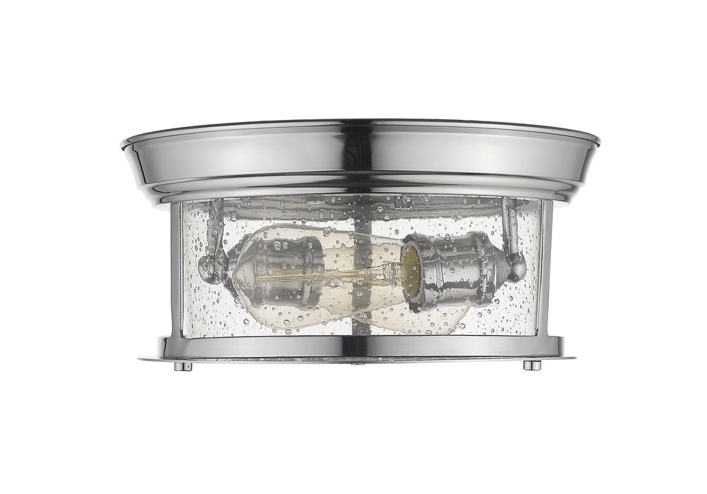 Z-Lite 727F10-CH Two Light Flush Mount, Chrome