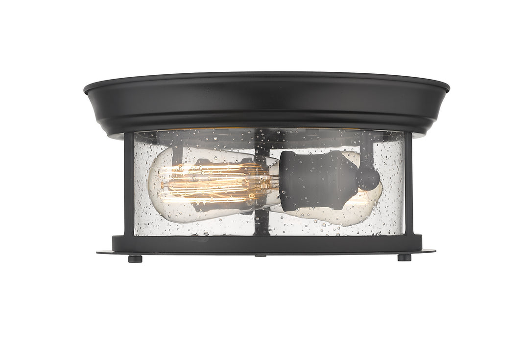 Z-Lite 727F10-MB Two Light Flush Mount, Matte Black