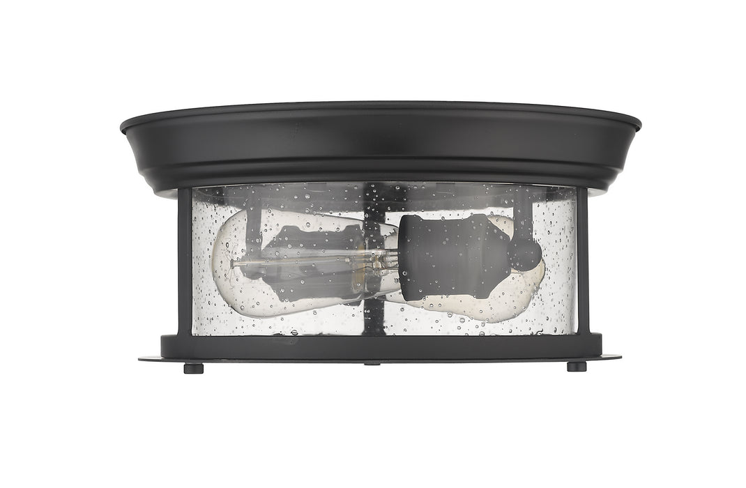 Z-Lite 727F10-MB Two Light Flush Mount, Matte Black