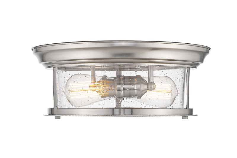 Z-Lite 727F13-BN Two Light Flush Mount, Brushed Nickel