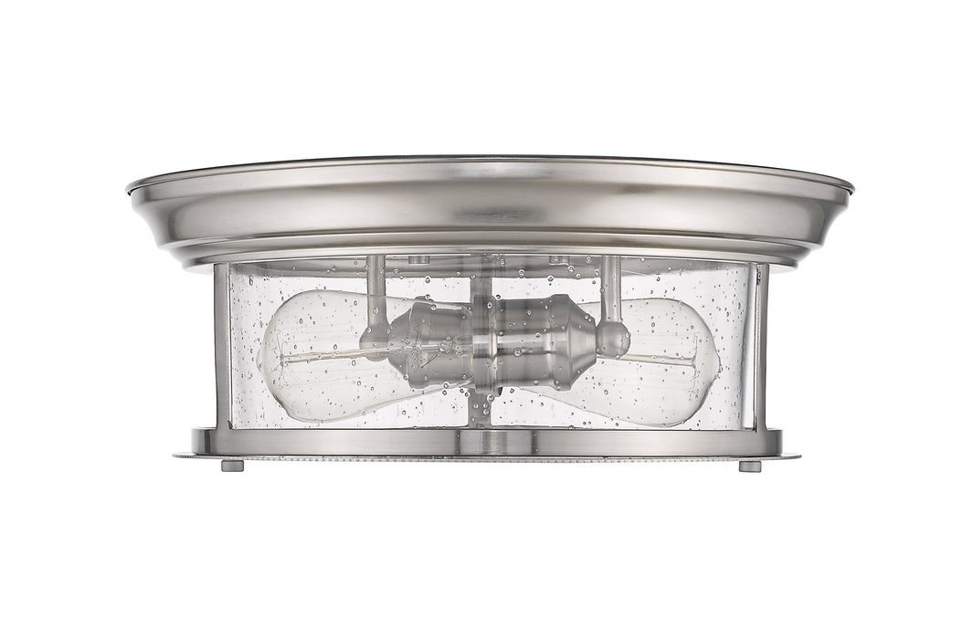 Z-Lite 727F13-BN Two Light Flush Mount, Brushed Nickel