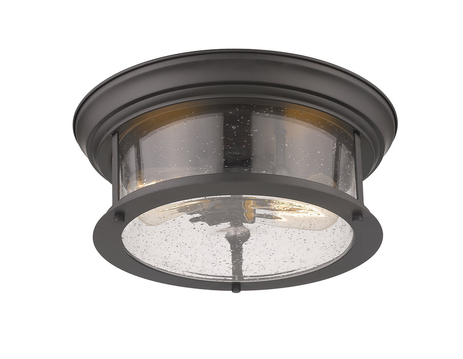 Z-Lite 727F13-BRZ Two Light Flush Mount, Bronze