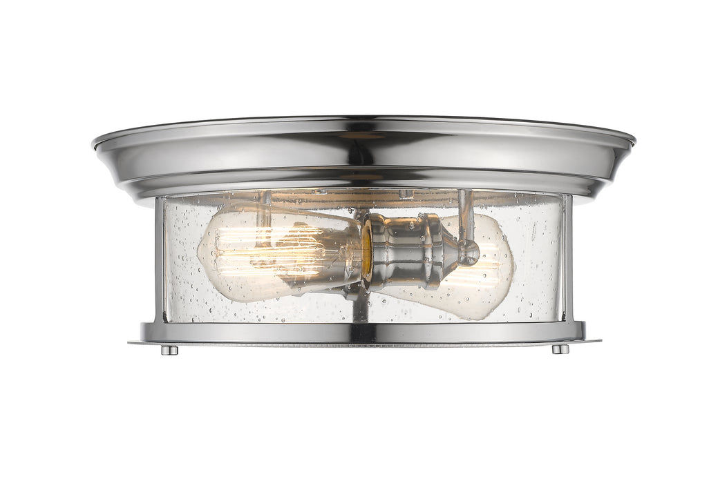 Z-Lite 727F13-CH Two Light Flush Mount, Chrome