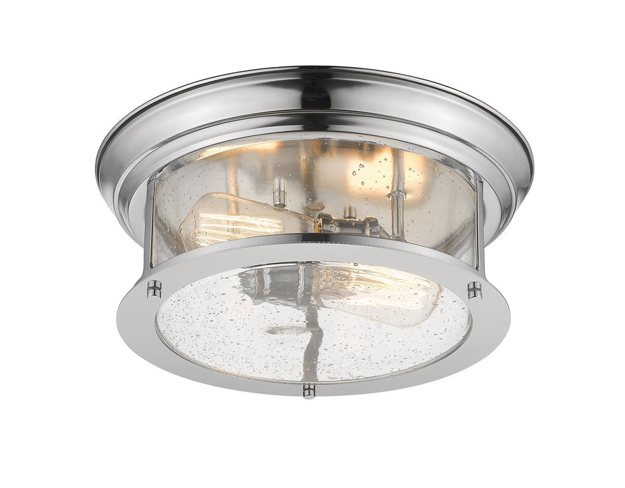 Z-Lite 727F13-CH Two Light Flush Mount, Chrome