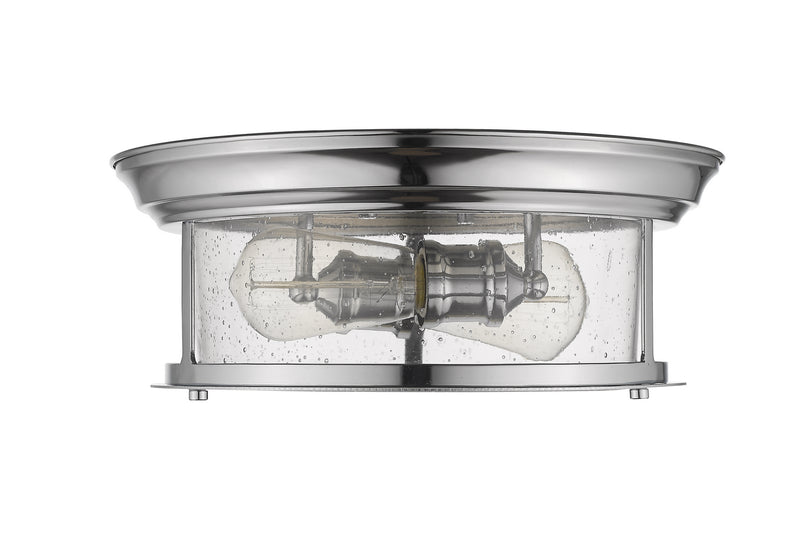 Z-Lite 727F13-CH Two Light Flush Mount, Chrome