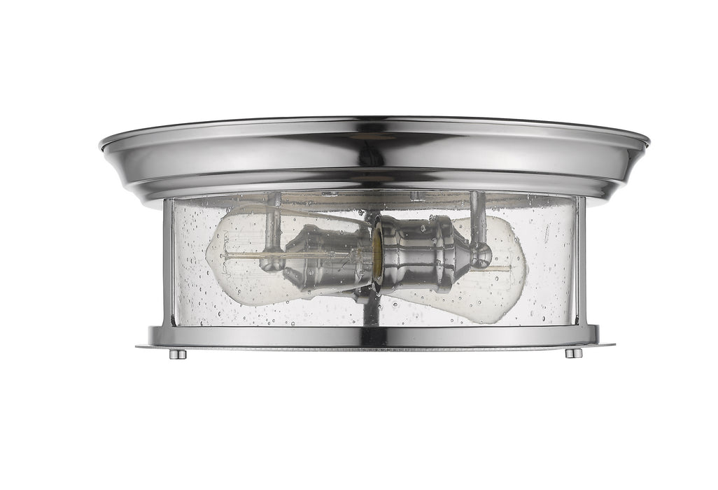 Z-Lite 727F13-CH Two Light Flush Mount, Chrome