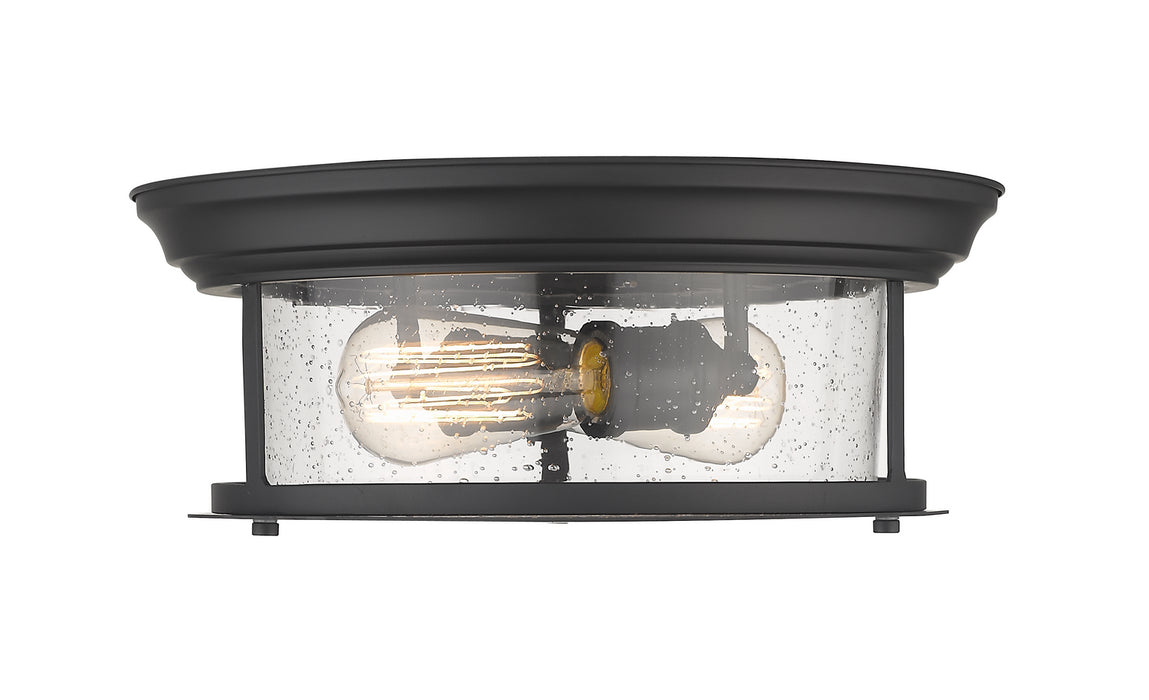 Z-Lite 727F13-MB Two Light Flush Mount, Matte Black