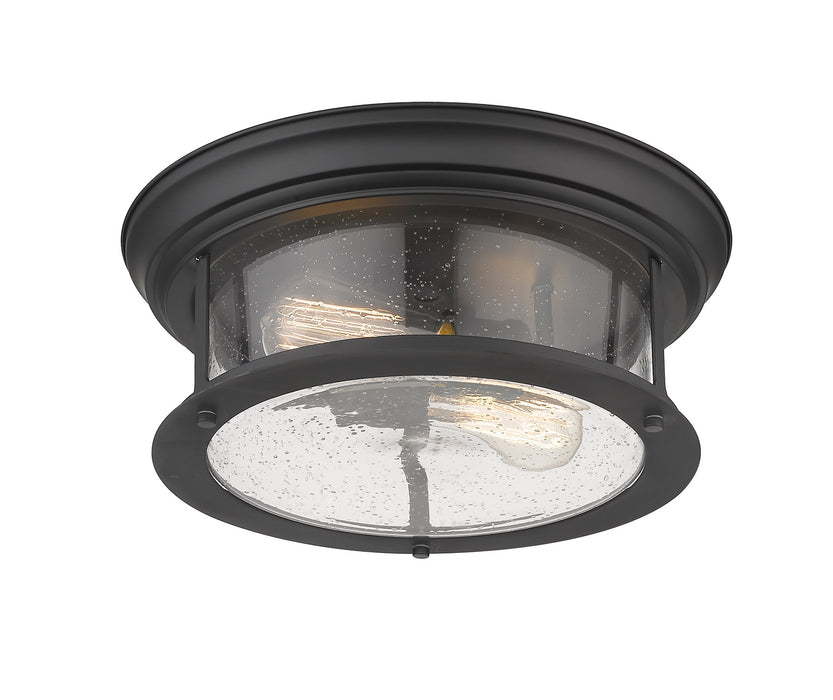 Z-Lite 727F13-MB Two Light Flush Mount, Matte Black