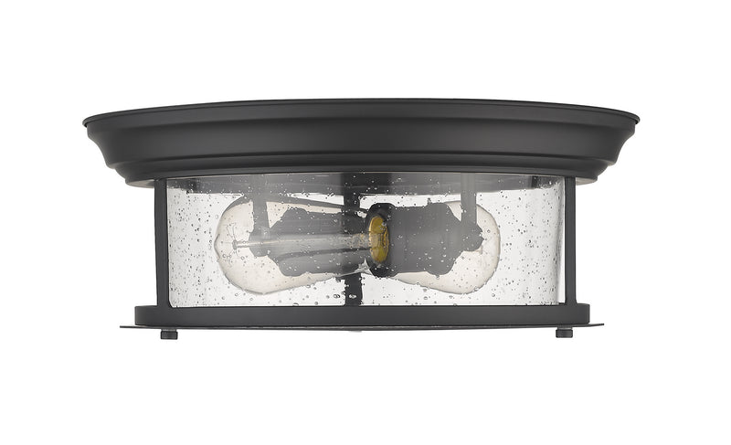 Z-Lite 727F13-MB Two Light Flush Mount, Matte Black