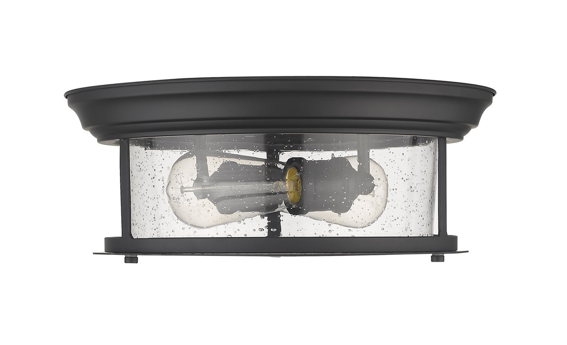 Z-Lite 727F13-MB Two Light Flush Mount, Matte Black
