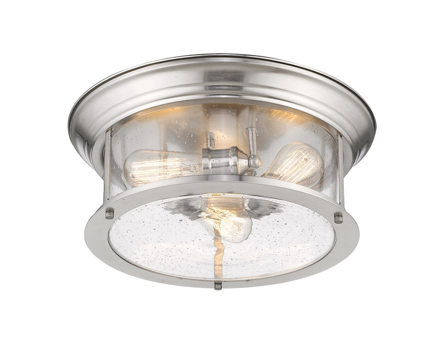 Z-Lite 727F16-BN Three Light Flush Mount, Brushed Nickel