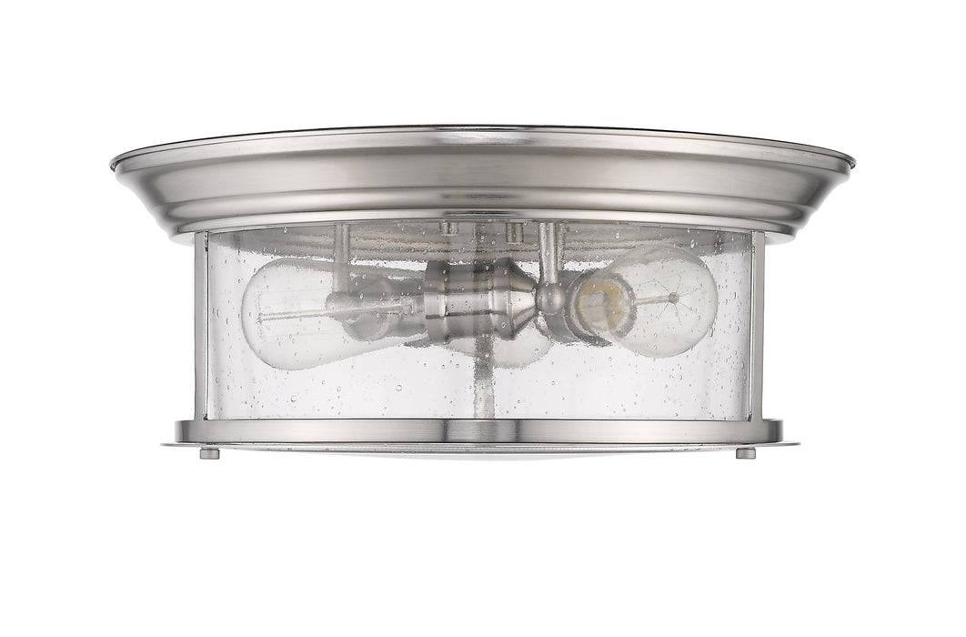 Z-Lite 727F16-BN Three Light Flush Mount, Brushed Nickel