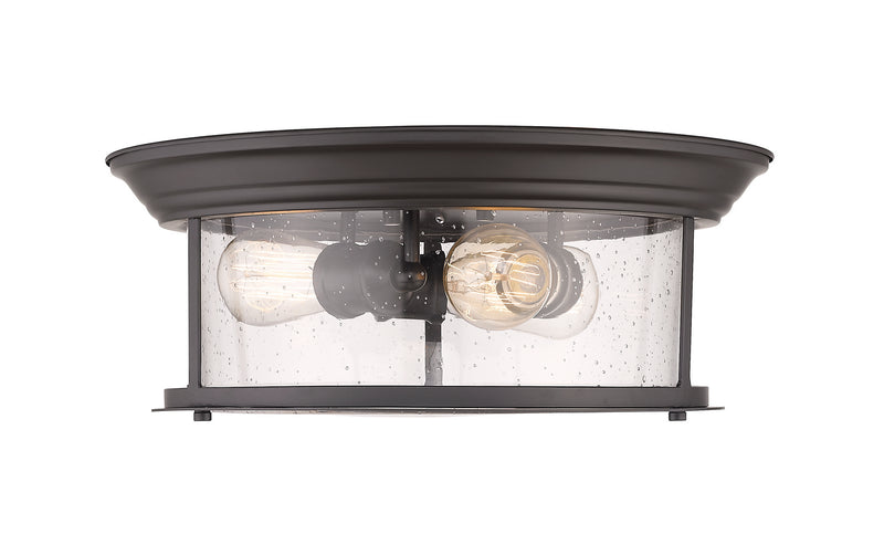 Z-Lite 727F16-BRZ Three Light Flush Mount, Bronze
