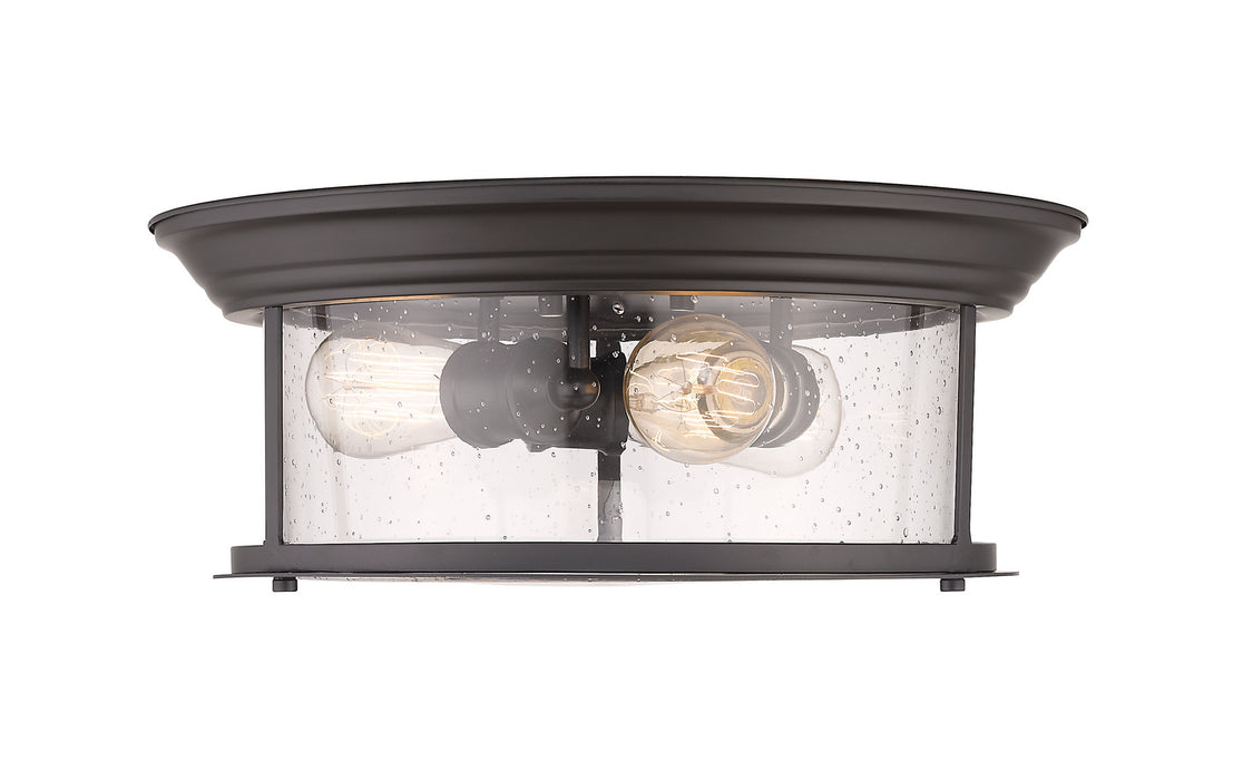 Z-Lite 727F16-BRZ Three Light Flush Mount, Bronze