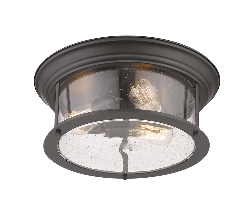 Z-Lite 727F16-BRZ Three Light Flush Mount, Bronze