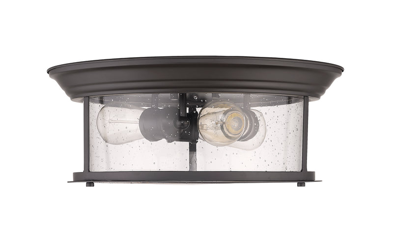 Z-Lite 727F16-BRZ Three Light Flush Mount, Bronze