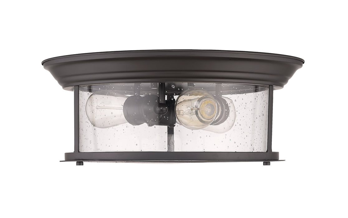 Z-Lite 727F16-BRZ Three Light Flush Mount, Bronze