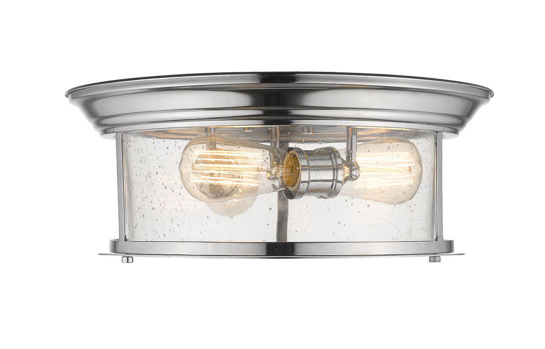 Z-Lite 727F16-CH Three Light Flush Mount, Chrome