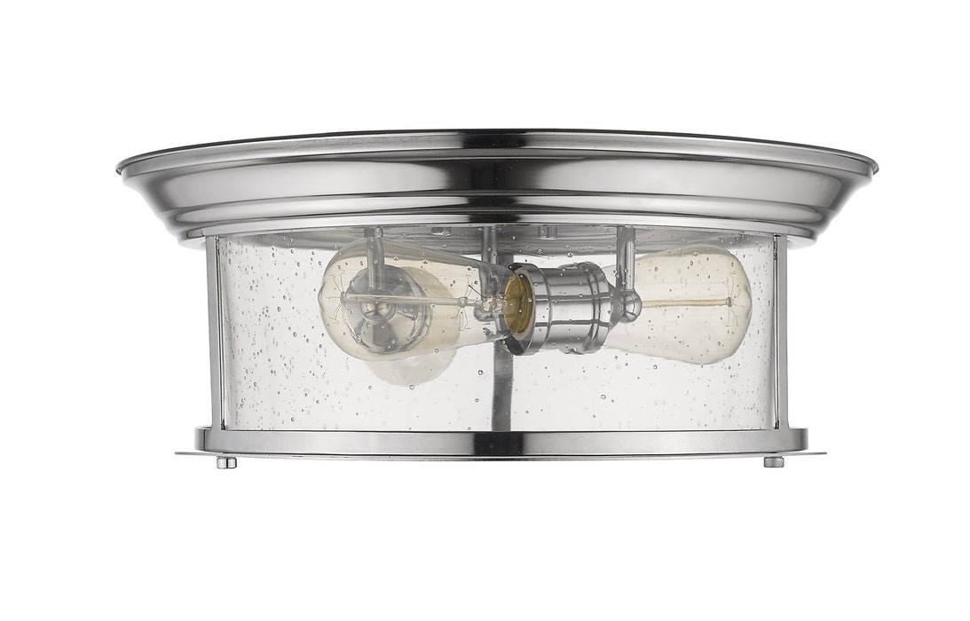 Z-Lite 727F16-CH Three Light Flush Mount, Chrome