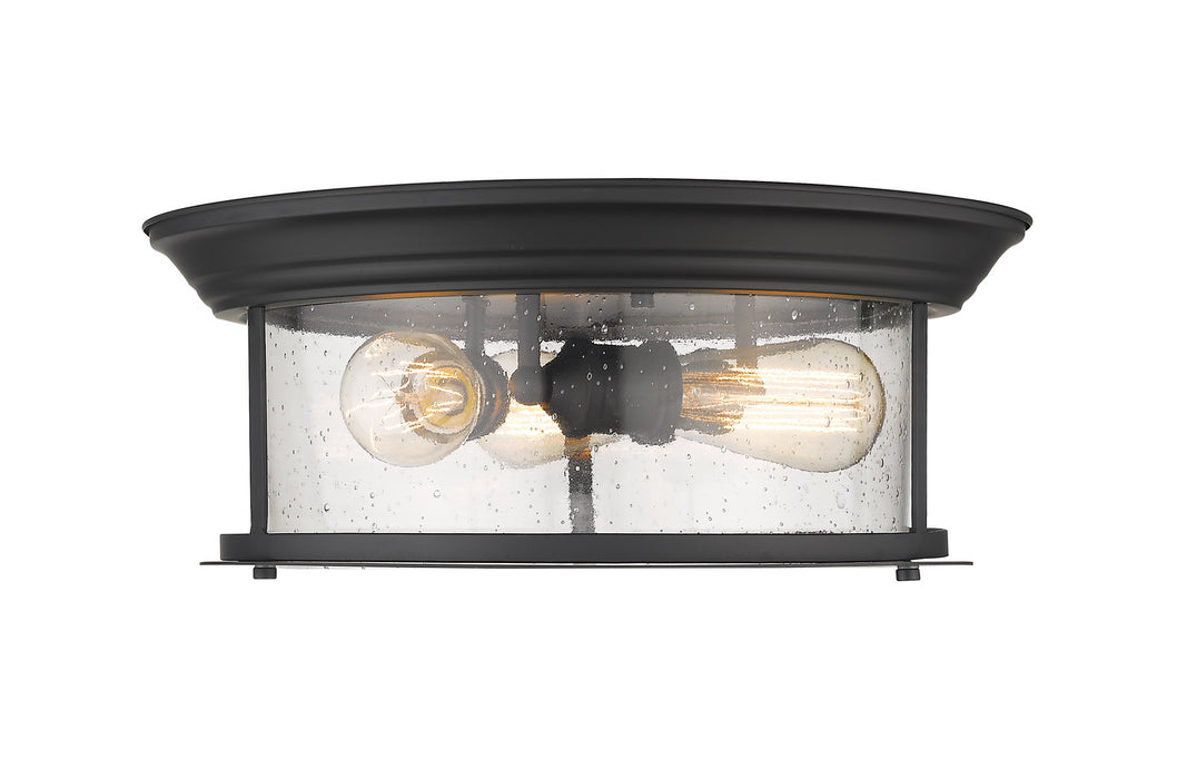 Z-Lite 727F16-MB Three Light Flush Mount, Matte Black