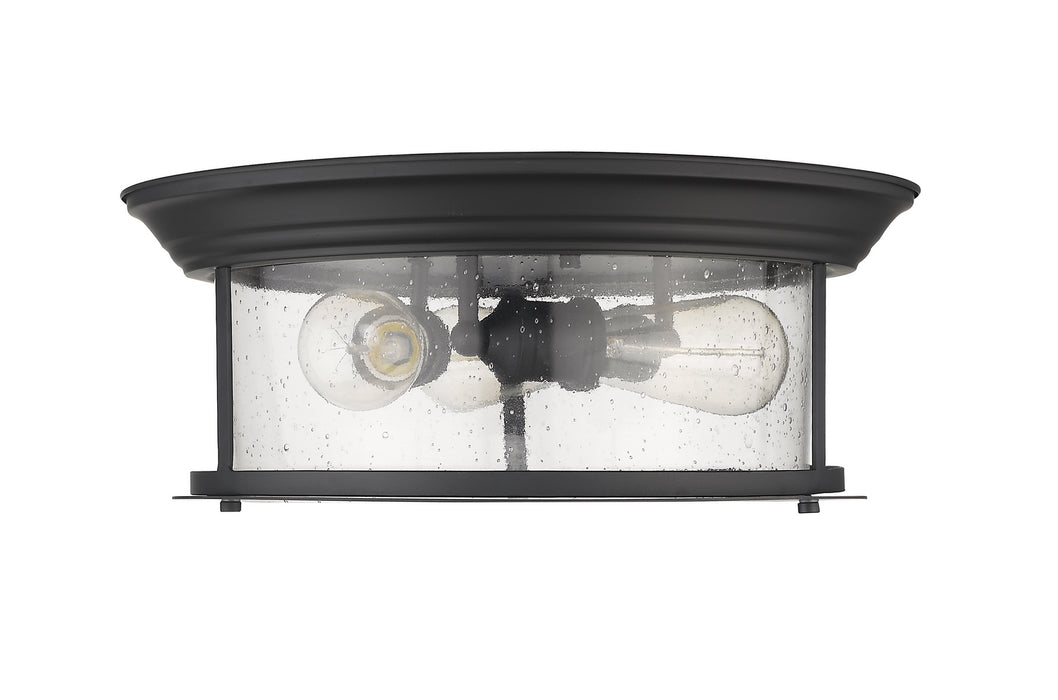 Z-Lite 727F16-MB Three Light Flush Mount, Matte Black