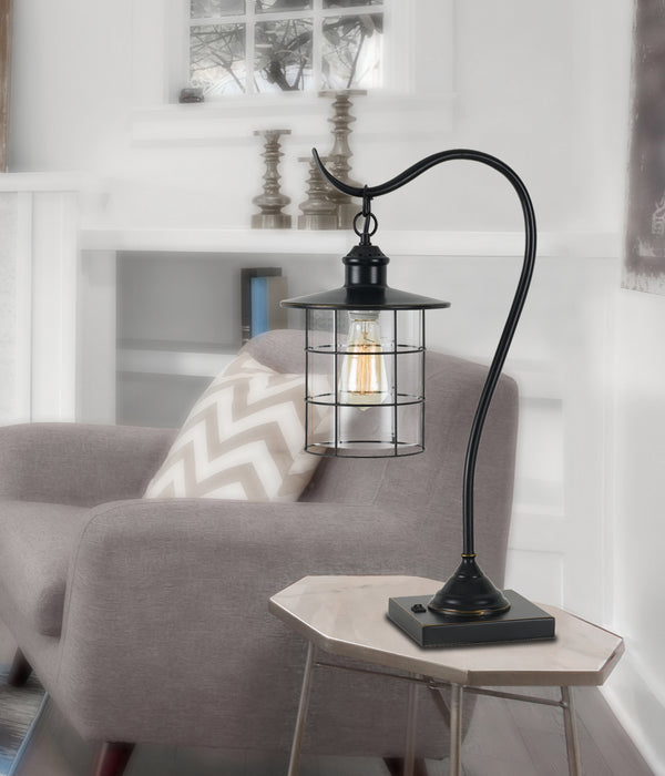 Cal Lighting BO-2668DK-DB One Light Desk Lamp, Dark Bronze