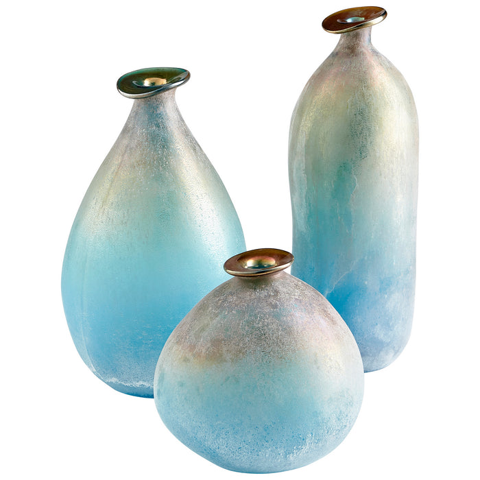 Cyan 10438 Vase, Turquoise And Scavo