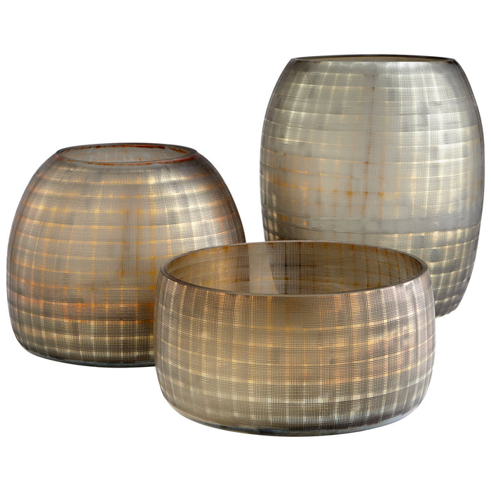 Cyan 10465 Vase, Combed Irridescent Gold