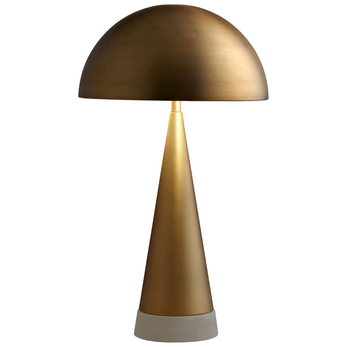 Cyan 10541 Two Light Table Lamp, Aged Brass