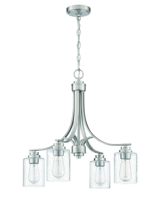 Craftmade 50524-BNK Four Light Chandelier, Brushed Polished Nickel