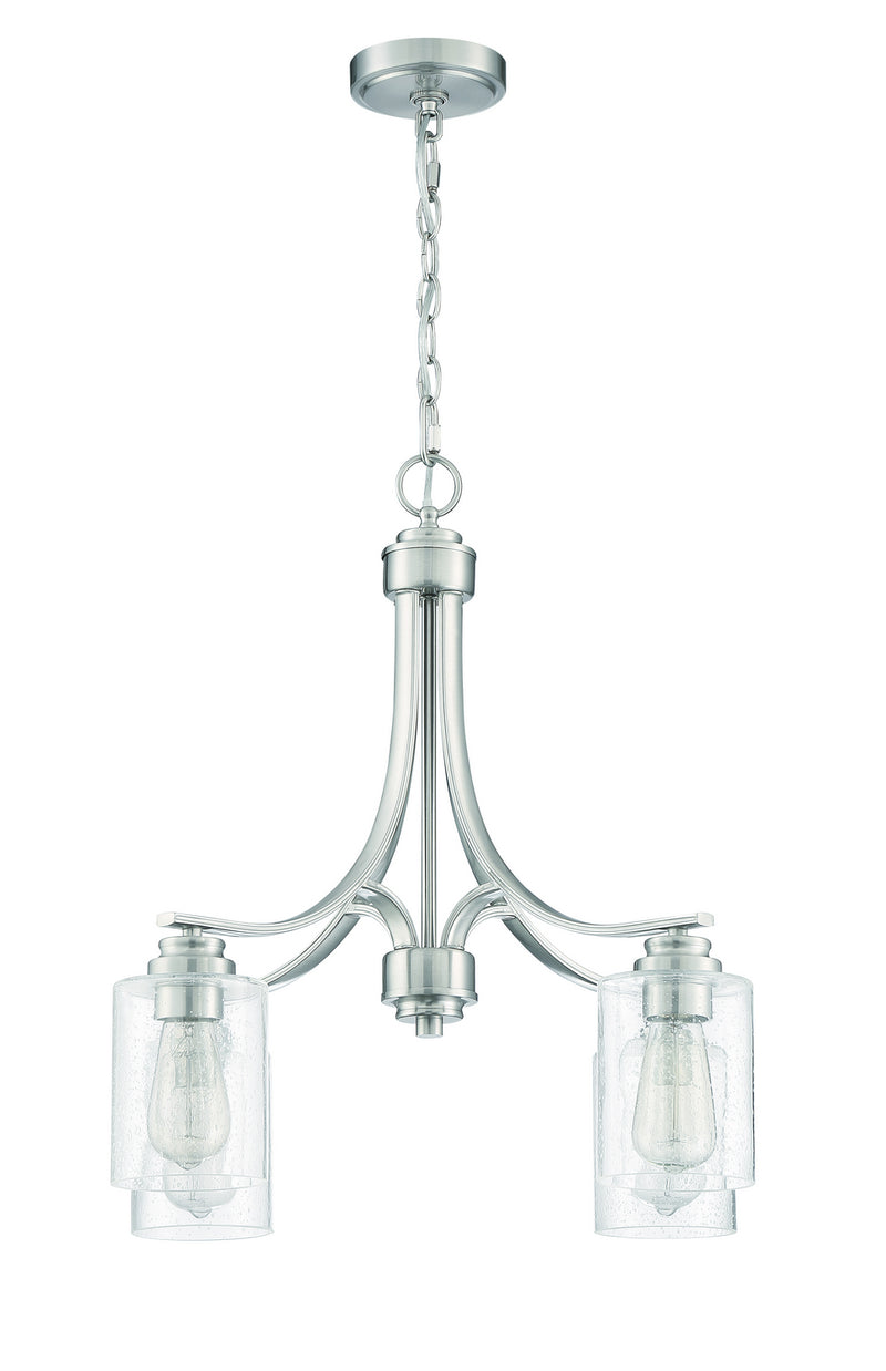 Craftmade 50524-BNK Four Light Chandelier, Brushed Polished Nickel