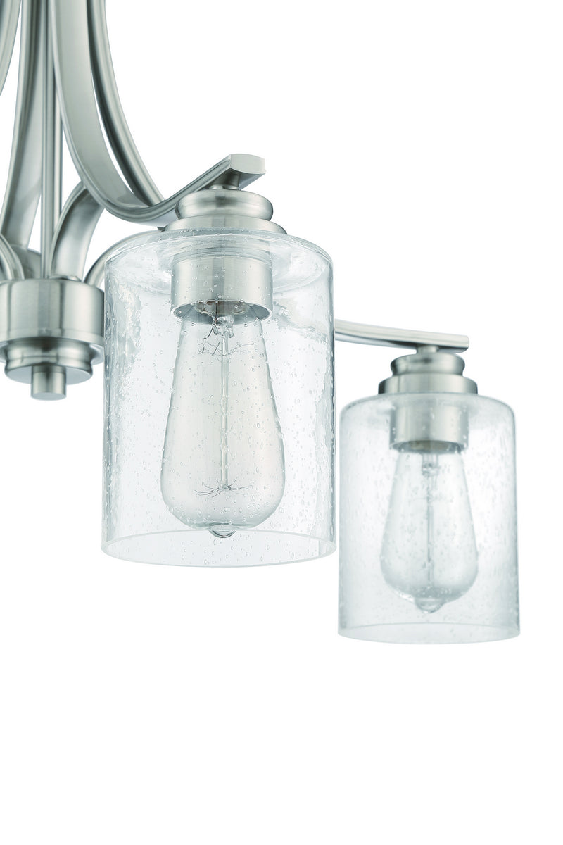 Craftmade 50524-BNK Four Light Chandelier, Brushed Polished Nickel