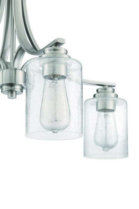 Craftmade 50524-BNK Four Light Chandelier, Brushed Polished Nickel