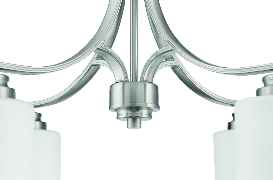 Craftmade 50524-BNK-WG Four Light Chandelier, Brushed Polished Nickel