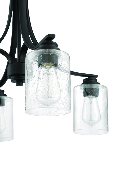 Craftmade 50524-FB Four Light Chandelier, Flat Black