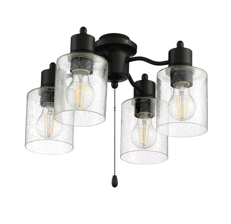 Craftmade LK403107-FB-LED LED Fan Light Kit, Flat Black