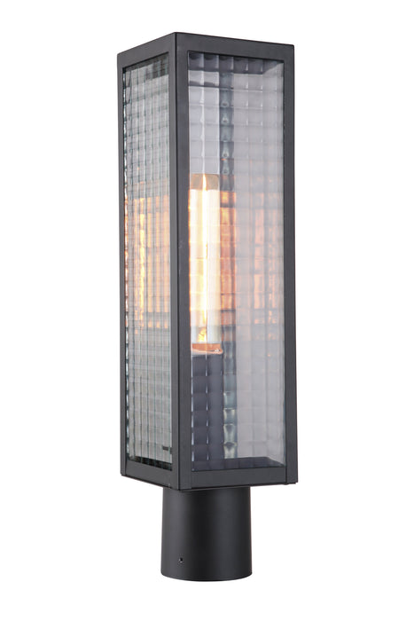 Craftmade Z4525-MN-SC One Light Post Mount, Midnight