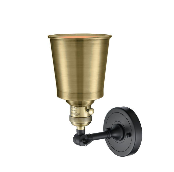 Innovations 203SW-BAB-M9-AB One Light Wall Sconce, Black Antique Brass