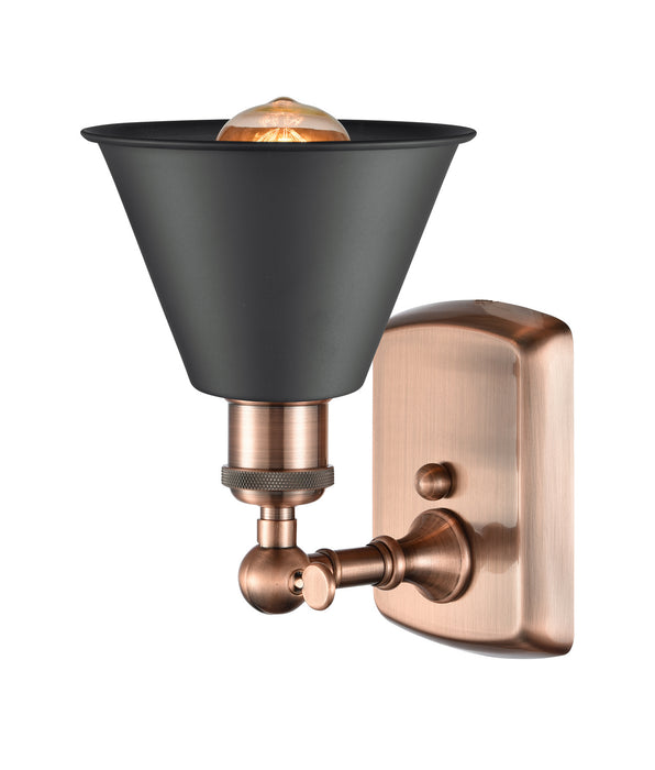 Innovations 516-1W-AC-M8-LED LED Wall Sconce, Antique Copper