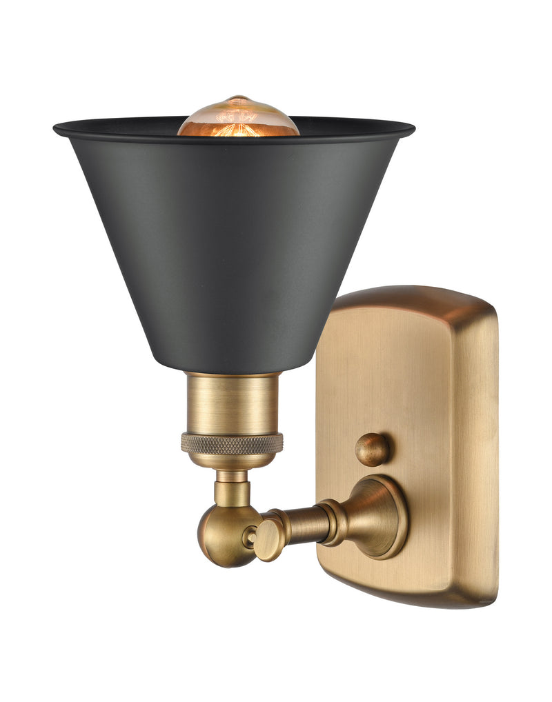 Innovations 516-1W-BB-M8 One Light Wall Sconce, Brushed Brass