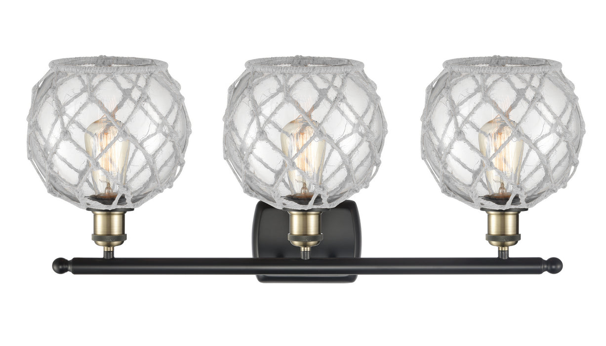 Innovations 516-3W-BAB-G122-8RW Three Light Bath Vanity, Black Antique Brass