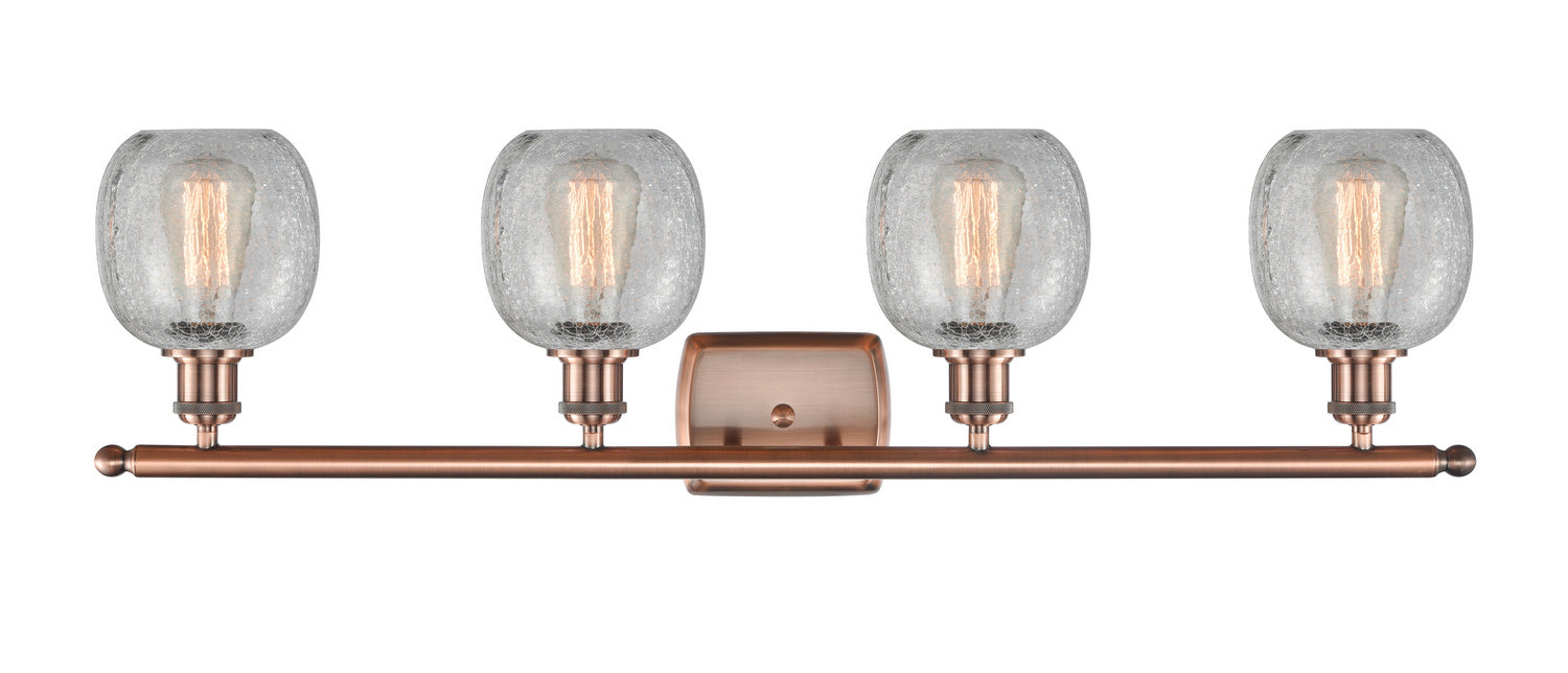 Innovations 516-4W-AC-G105 Four Light Bath Vanity, Antique Copper