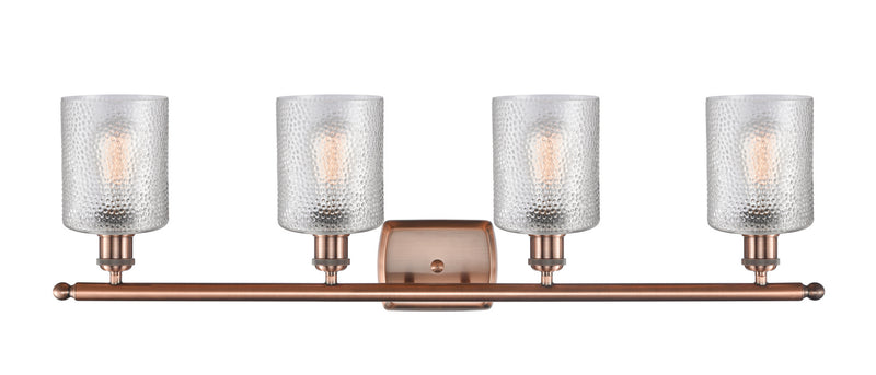 Innovations 516-4W-AC-G112 Four Light Bath Vanity, Antique Copper