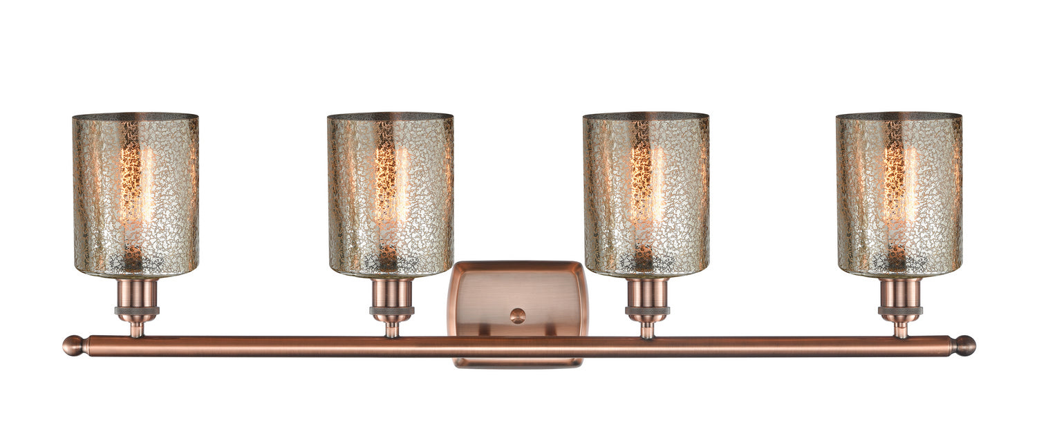 Innovations 516-4W-AC-G116 Four Light Bath Vanity, Antique Copper