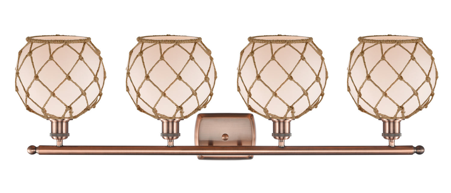 Innovations 516-4W-AC-G121-8RB-LED LED Bath Vanity, Antique Copper