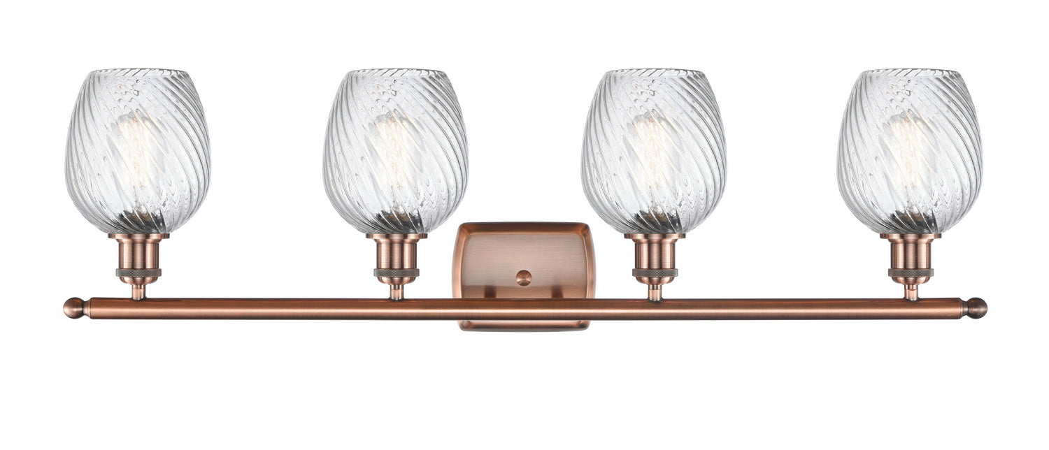 Innovations 516-4W-AC-G292 Four Light Bath Vanity, Antique Copper